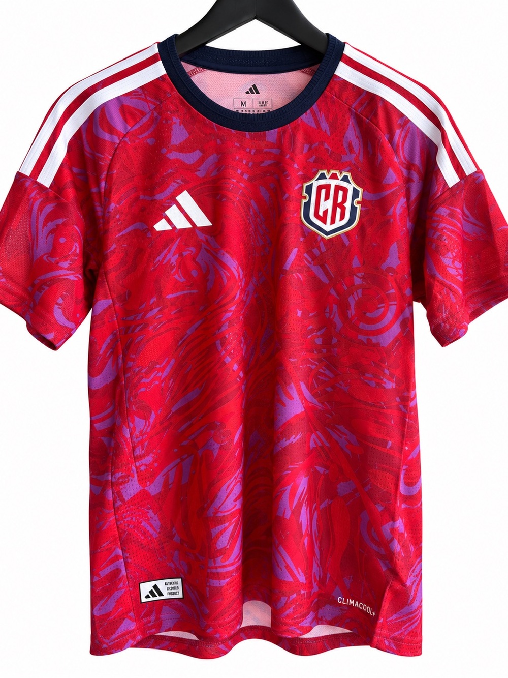 adidas Costa Rica Authentic Soccer Jersey Men L Red Climacool+